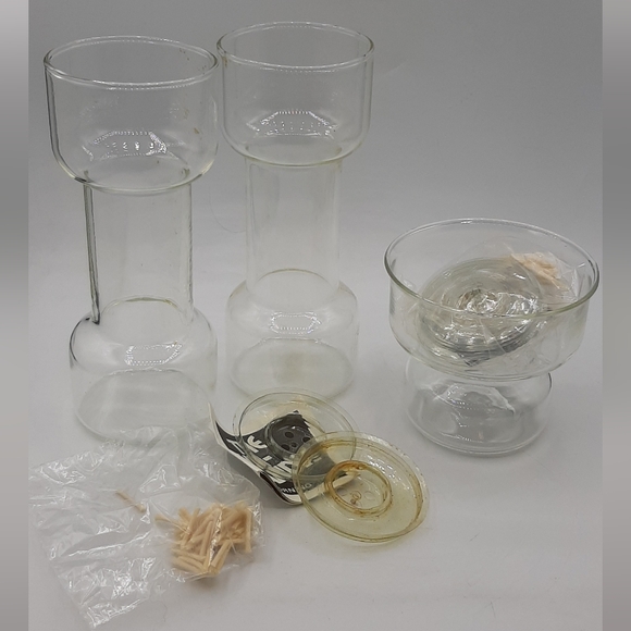 The Un-Candle Floating Candle Set of 3 by Corning Pyrex 7" and 3 1/4" In Boxes - Picture 3 of 6